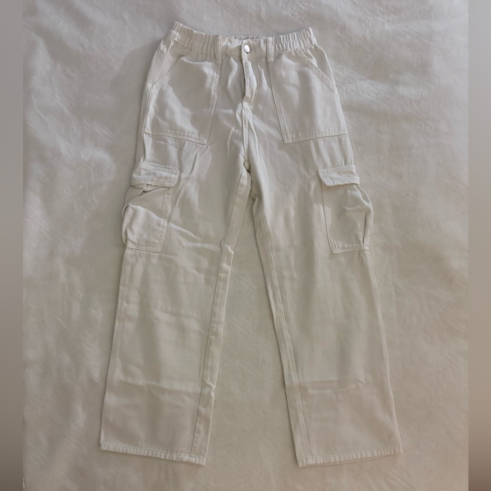 White Cargo Pants